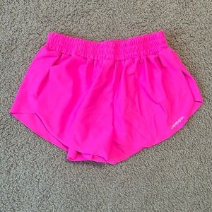 Neon Pink Kids Athletic Shorts